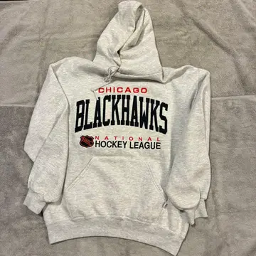 새상품급 시카고 블랙호크스 후드티 그레이 made in USA