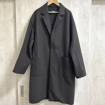 BEAMS HEART 다크 브라운 체스터 코트 L