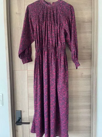 ear PAPILLONNER 꽃무늬 롱 원피스