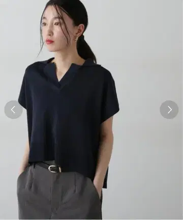 N. (엔도트) 릴랙스 폴로 니트 네이비