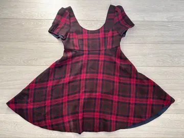 JILL STUART 반팔 체크 원피스 사이즈 2