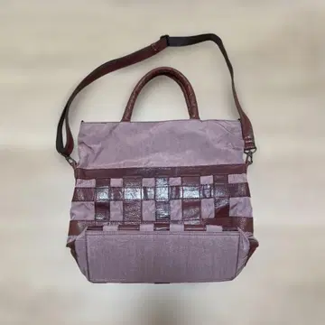 IBIZA 이비자 숄더백 핑크 팥색 나일론 x 가죽