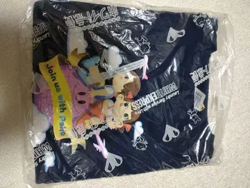 페코짱 캐릭터 그래픽 T셔츠 블랙