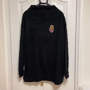 플리스 튜닉 블랙 자수