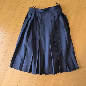네이비 플리츠 스커트 허리 69cm 조절 가능, 기장 60cm