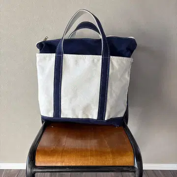 엘엘빈 보트 앤 토트 네이비 지퍼탑 미디엄 사이즈