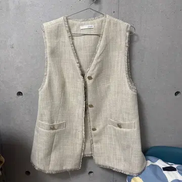 린넨풍 베이지 베스트