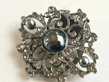 골동품 시스루 큐빅 멋진 펜던트 탑 스카프 클립