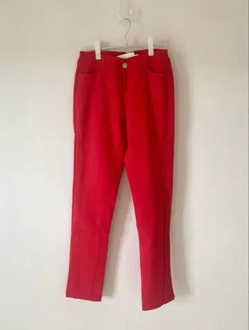 미사용 새상품 골프웨어 팬츠 키스온더그린 빨간색