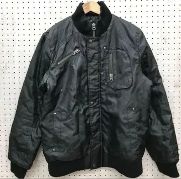 George. 어반 밀리터리 구제 의류 리브 절개 집업 히요쿠 자켓