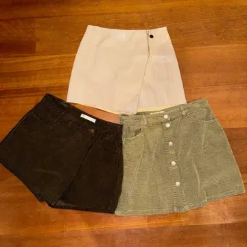 ZARA 코듀로이 숏 스코트 가죽 숏 스코트