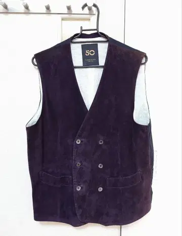 스웨이드 더블 브레스트 베스트