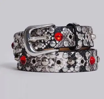 Jaded London Silver Mamba Belt 스터드 벨트