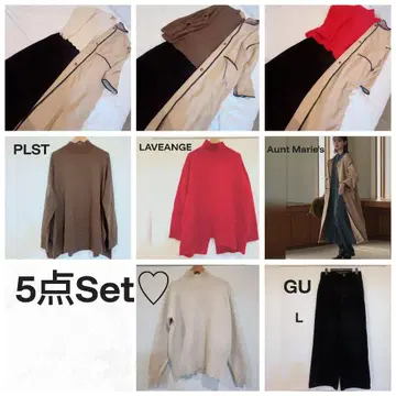 여성용 겨울 의류 코디 5세트 묶음 판매 / 아우터 포함