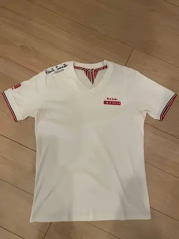 Paul Smith 화이트 V넥 피케 셔츠