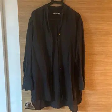 Whim Gazette 블랙 긴팔 버튼업 셔츠