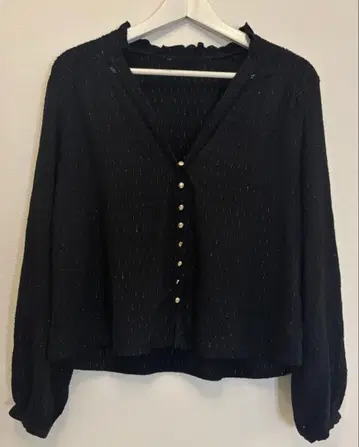 ZARA 긴팔 가디건 블랙 사이즈 S