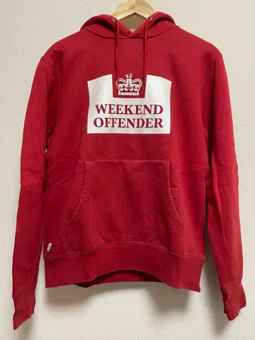 WEEKEND OFFENDER 레드 후드티 M