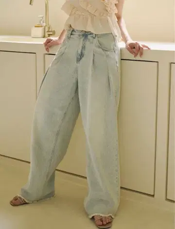 NOTREemor emor tuck wide denim pants