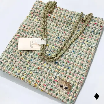 미사용 폴앤조 트위드 토트백