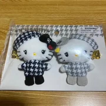 헬로키티 헤어 클립 세트 흑백 걸리시 쌍둥이 코디