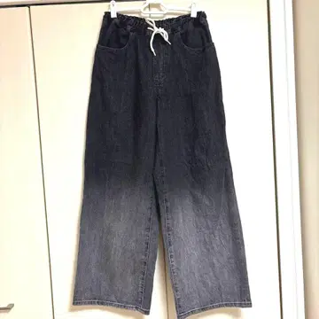 그라데이션 이지 데님 와이드 팬츠