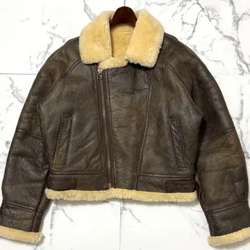 레어 L 상당 B-3 플라이트 자켓 무스탕 코트 보아 울트라 웜 두꺼운