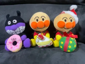 호빵맨 세균맨 봉제 인형 3체 세트