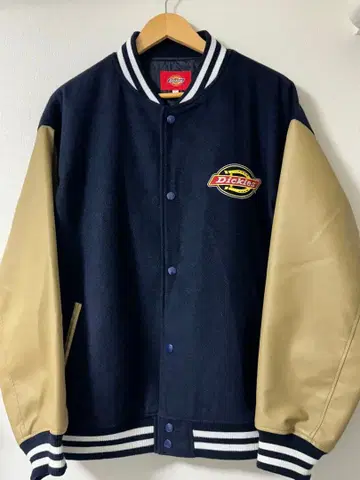 Dickies 바시티 자켓 네이비/베이지