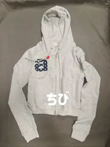 Aeae 그레이 크롭 후드티