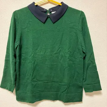 MACKINTOSH PHILOSOPHY 니트 38 그린 카라 부착