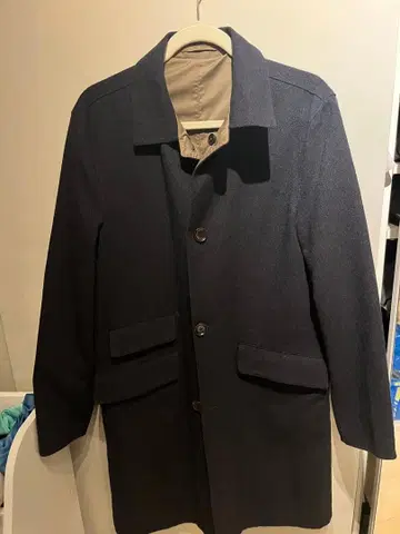 사토리오 sartorio 리버서블 코트 네이비 베이지