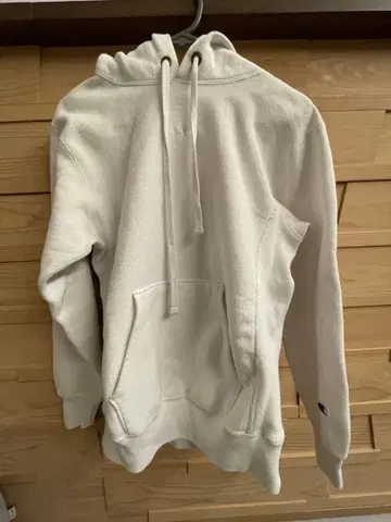 Champion 화이트 후드 부착 후드티