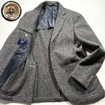 미사용급 MOON 영국 울 g-stage 트위드 테일러드 자켓