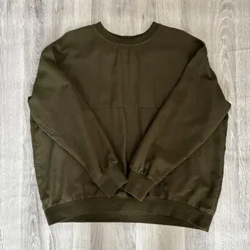 prit 타월 데님 크루넥 슬래시 포켓 와이드 풀오버