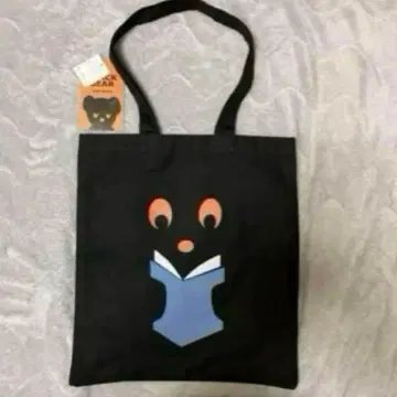 미피 블랙 베어 토트백 에코백 블루나 블랙
