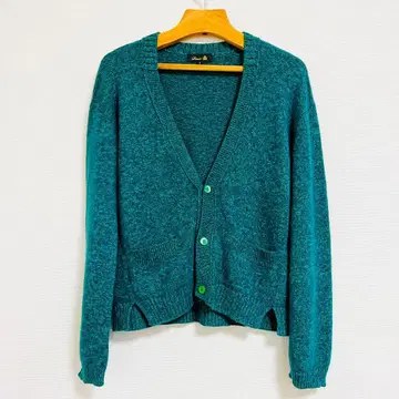 드로어 가디건 drawer V넥 캐시미어 코튼 포켓