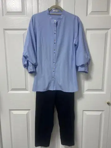 나이스 클랍 라이트 블루 셔츠 팬츠 셋업