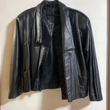 인조 가죽 자켓 블랙