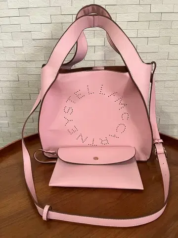 핑크 숄더백 로고 파우치 포함