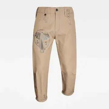 G-STAR E ARTWORK STRAIGHT TAPERED CHINO