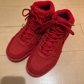 VANS 레드 하이컷 스니커즈 28cm