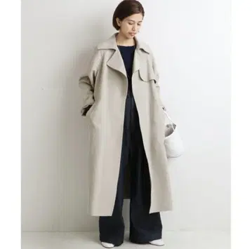 IENA 아세테이트 코튼 오버 체스터 코트 트렌치 베이지 38