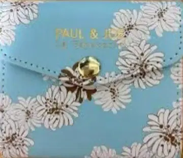 PAUL & JOE 꽃무늬 카드 케이스 스카이블루