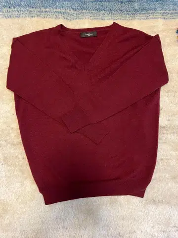 [미사용에 가까움] Demi-Luxe BEAMS 버건디 V넥 니트