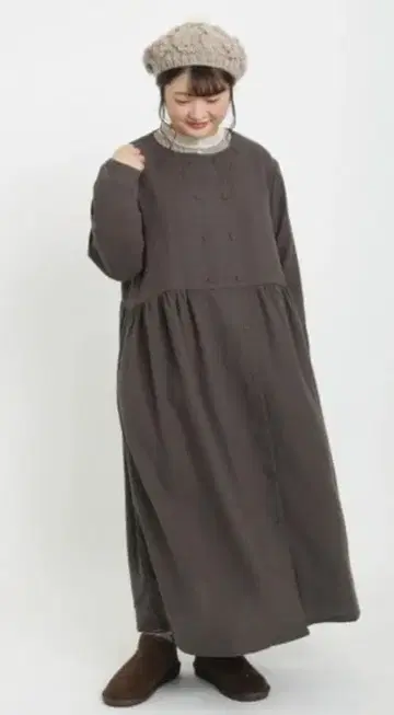 사만사 모스모스 더블 단추 원피스