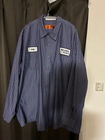 RED KAP 워크 셔츠 스트라이프