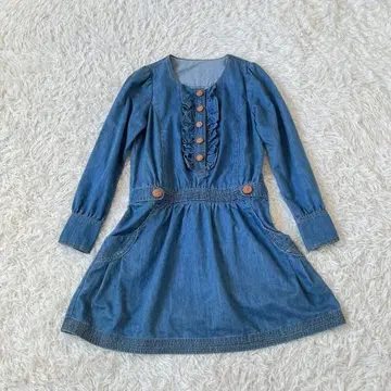 프랑슈리페 데님 원피스 긴팔