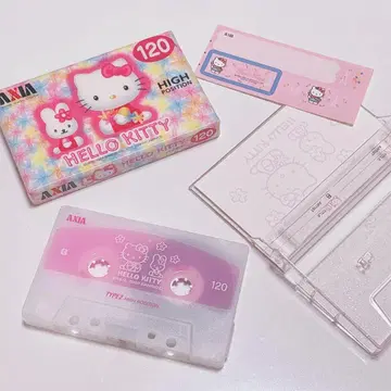 헬로키티 카세트 테이프 120분 씰 포함