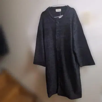 ART MIX MOYURU 다크 그레이 니트 롱 코트